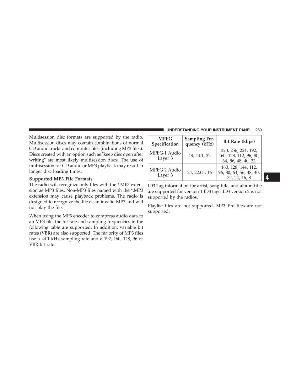 Dodge Grand Caravan V 5 owners manual / page 270
