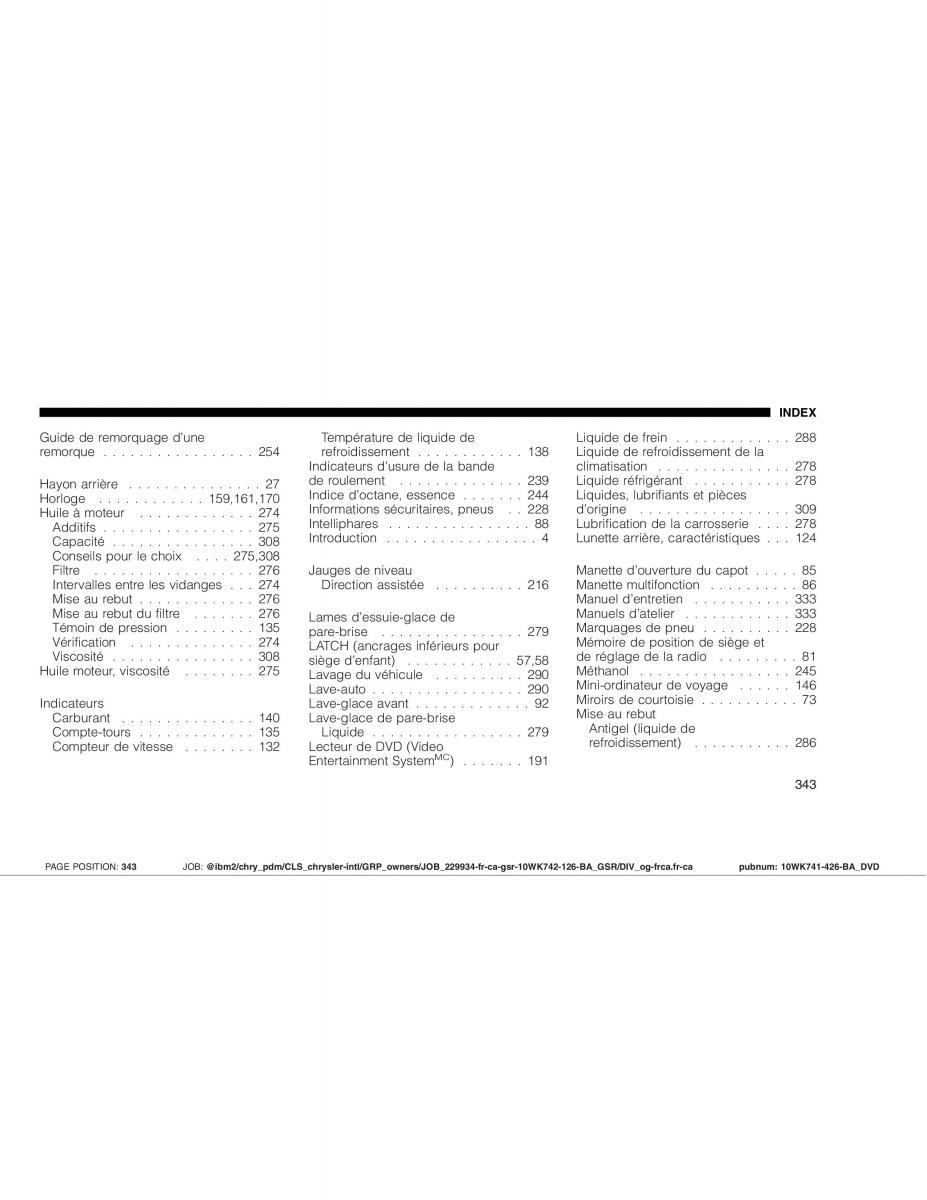 Jeep Grand Cherokee WK WH SRT8 manuel du proprietaire / page 343
