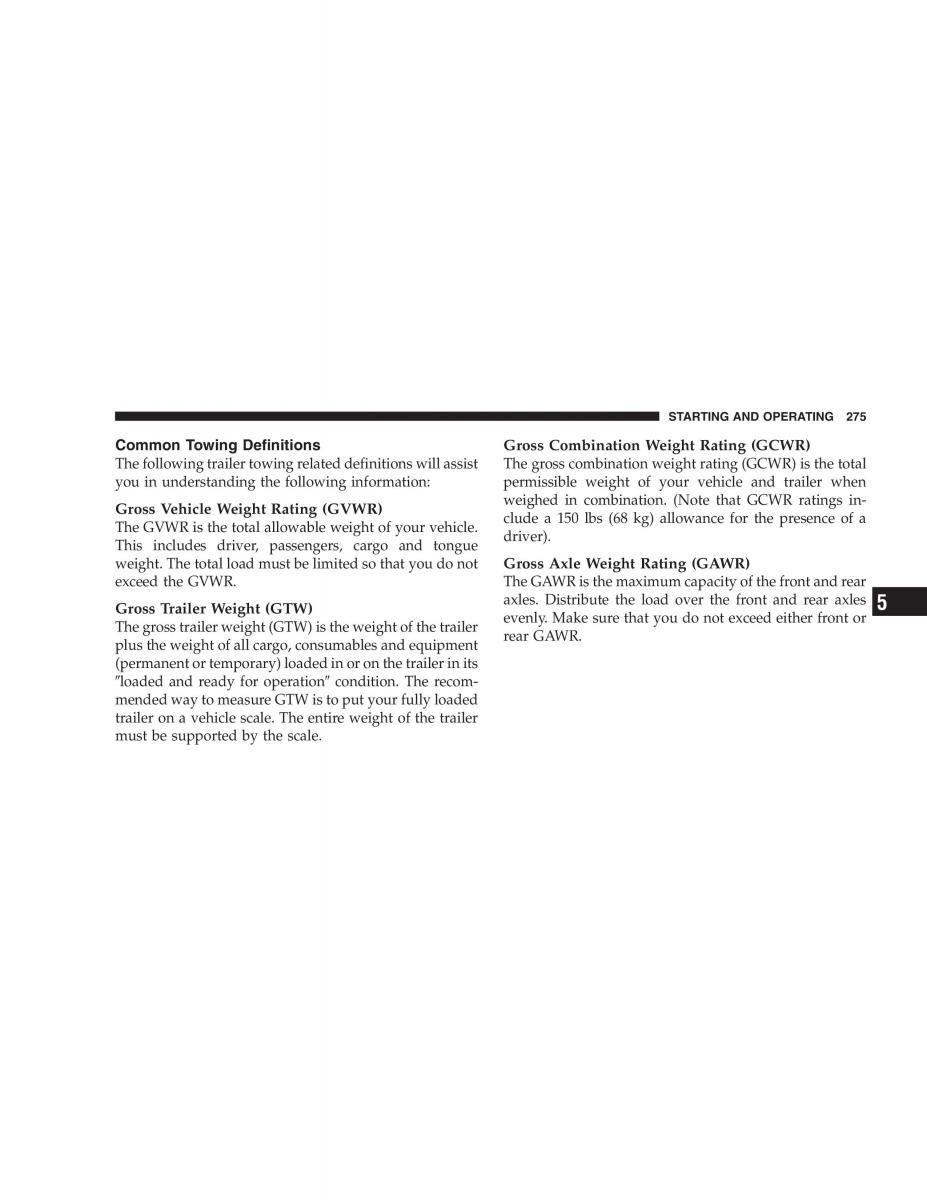 Jeep Grand Cherokee WK WH SRT8 owners manual / page 275