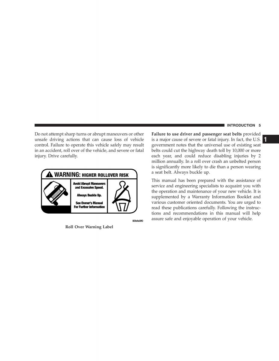 manual  Jeep Grand Cherokee WK WH SRT8 owners manual / page 5