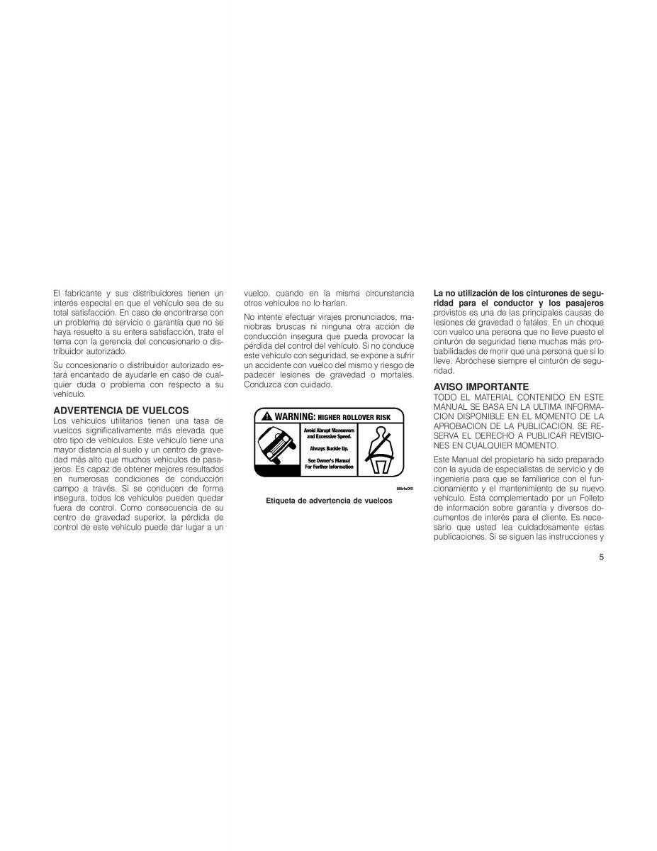 Jeep Grand Cherokee WK WH manual del propietario / page 7