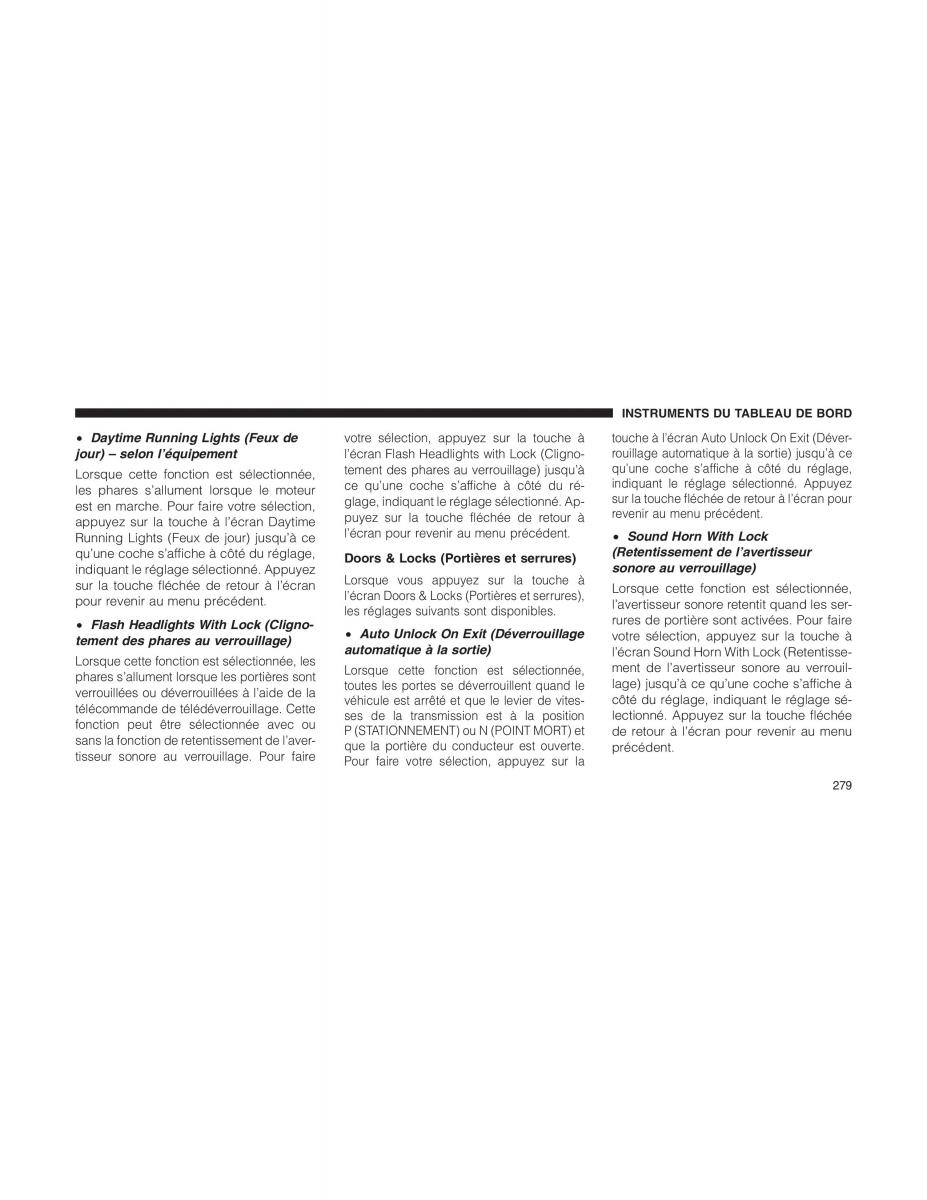 Jeep Grand Cherokee WK2 SRT8 manuel du proprietaire / page 281