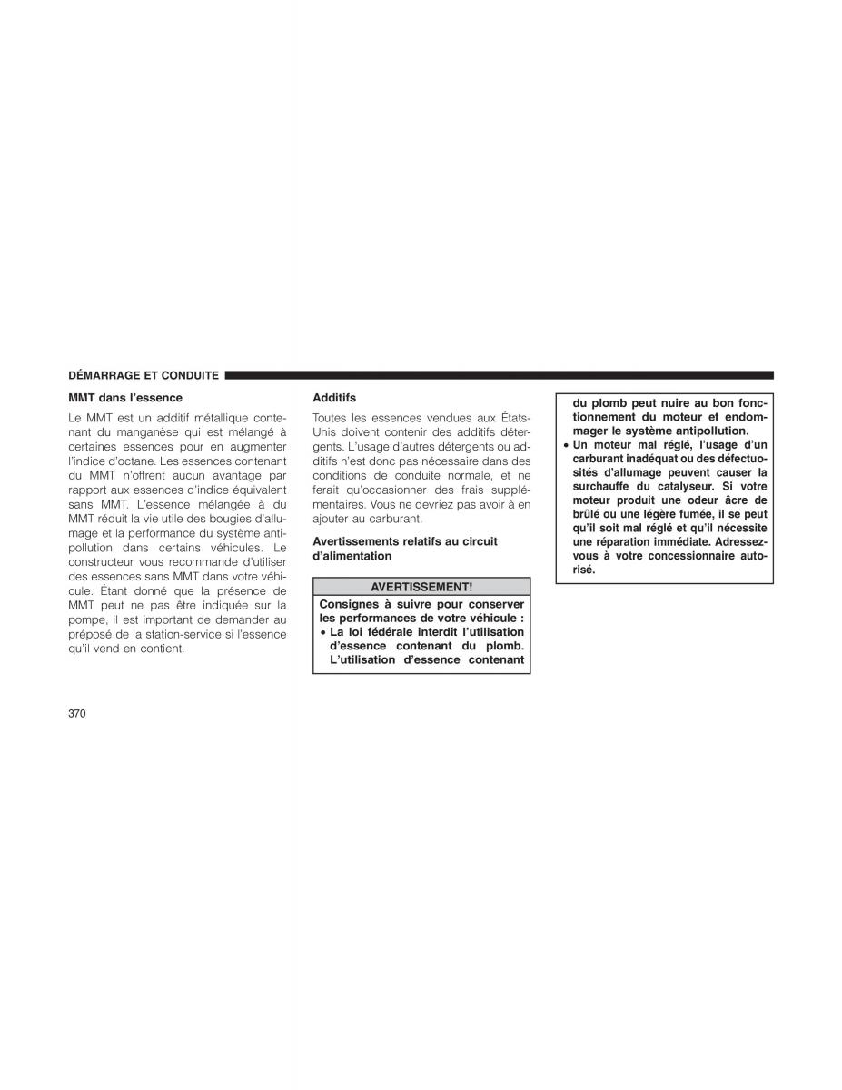 Jeep Grand Cherokee WK2 SRT8 manuel du proprietaire / page 372