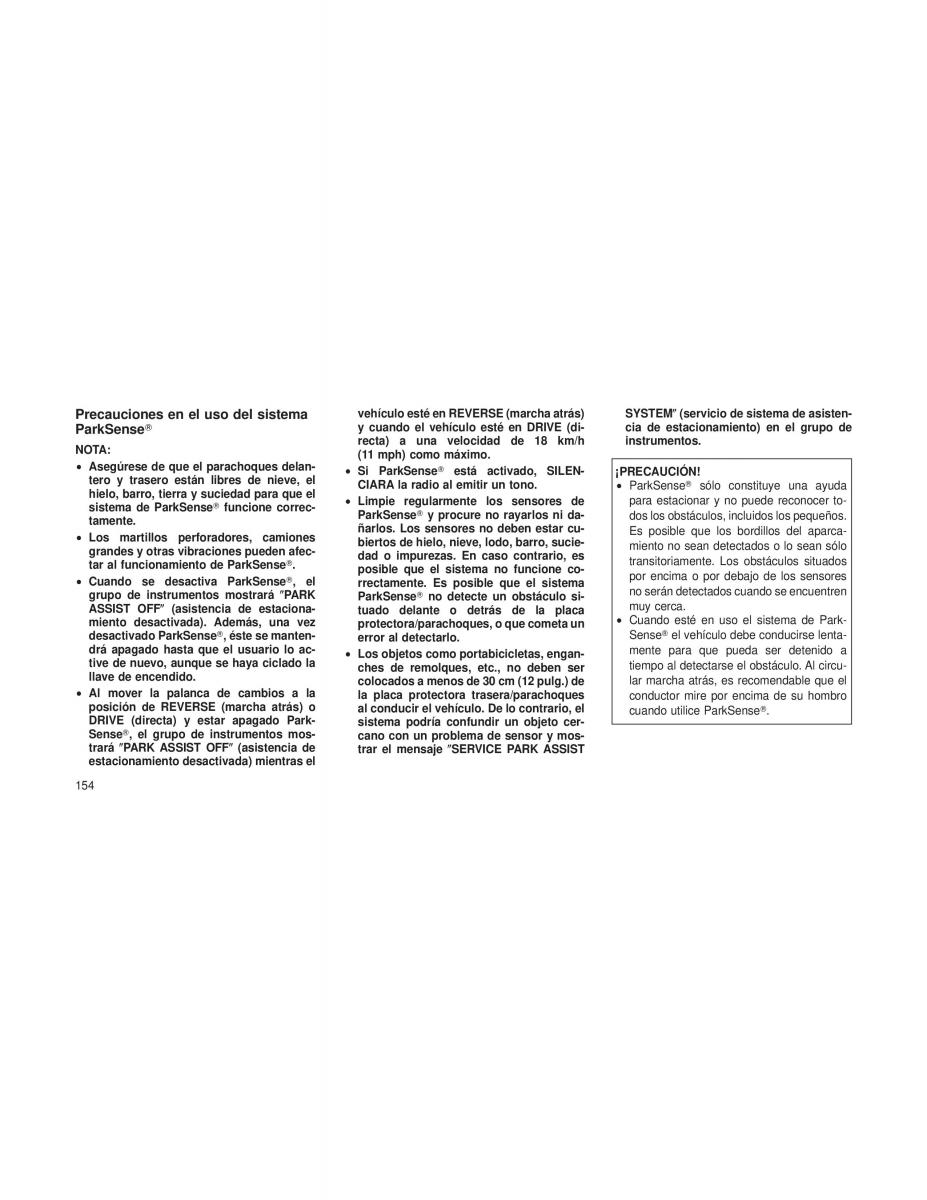 Jeep Grand Cherokee WK2 manual del propietario / page 156