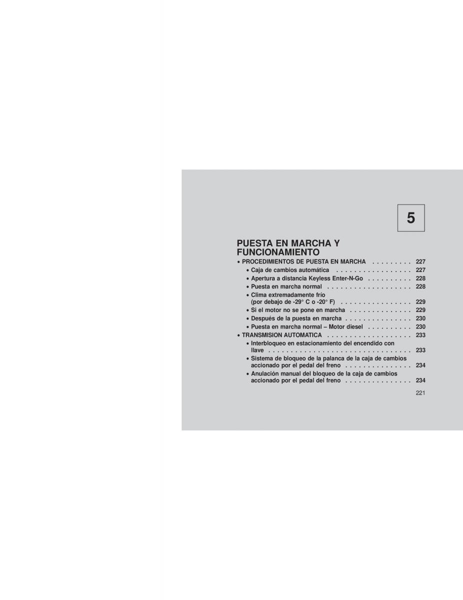 Jeep Grand Cherokee WK2 manual del propietario / page 223