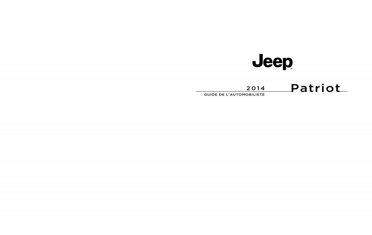 Jeep Patriot manuel du proprietaire / page 1