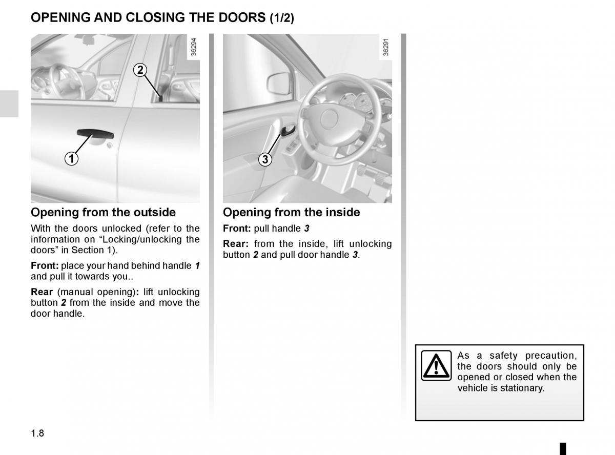manual  Dacia Duster owners manual / page 14