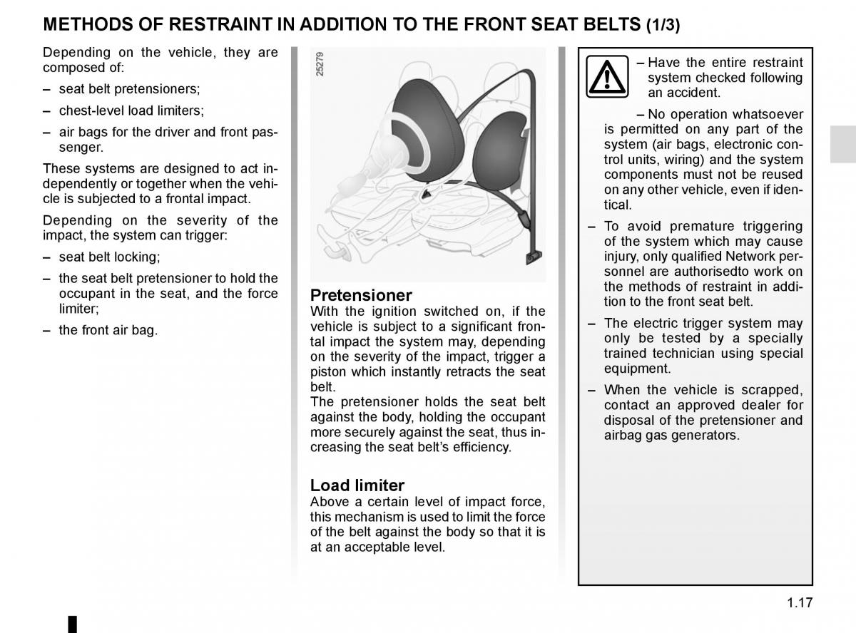 Dacia Duster owners manual / page 23