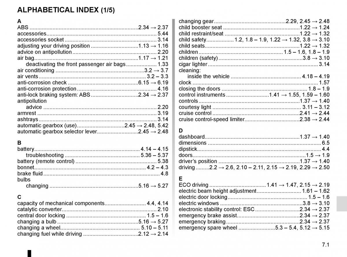 Dacia Duster owners manual / page 249