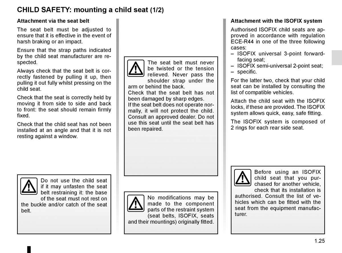 Dacia Duster owners manual / page 31