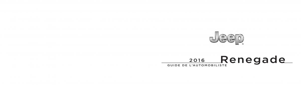 Jeep Renegade manuel du proprietaire / page 1