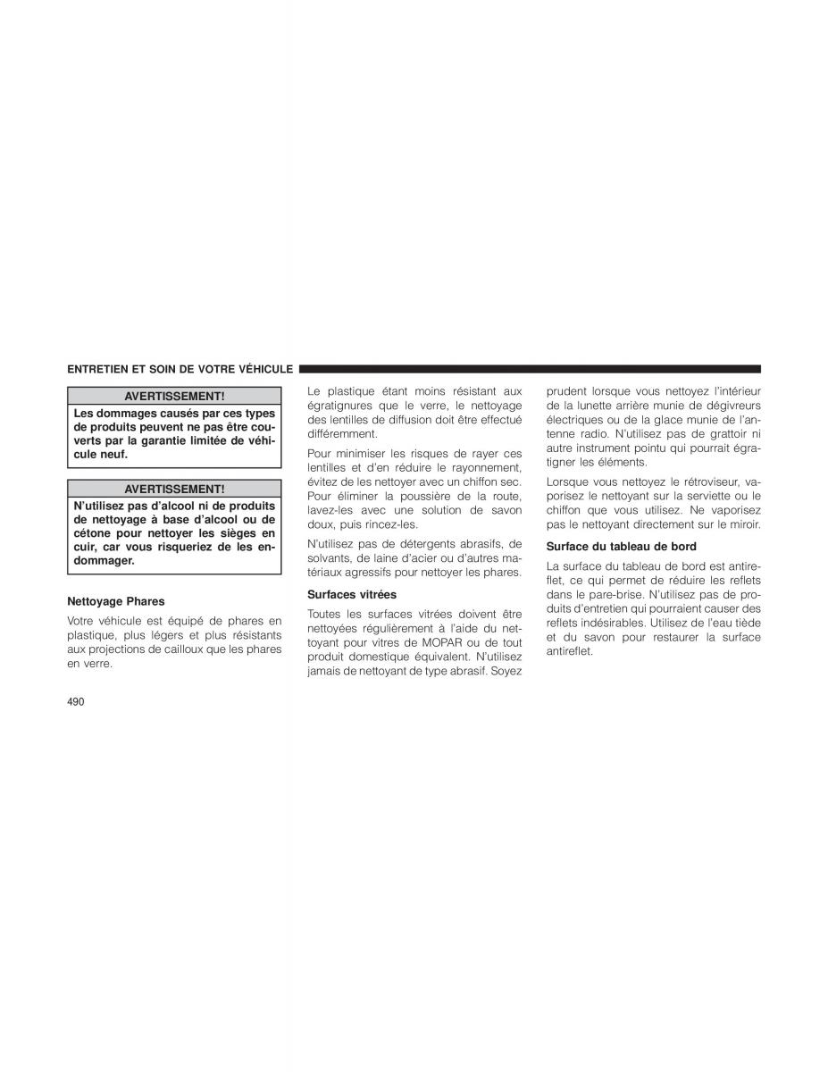 Jeep Renegade manuel du proprietaire / page 492