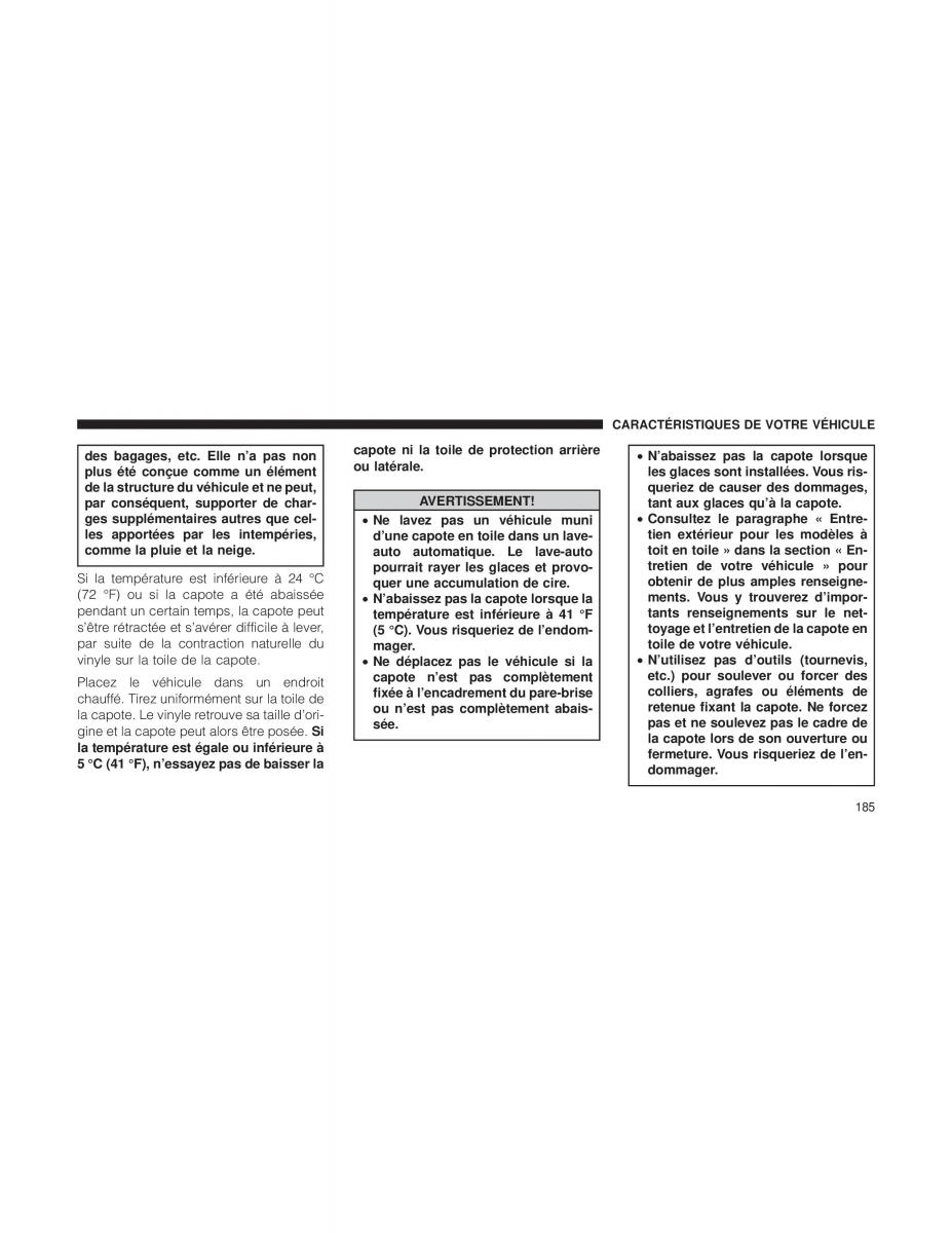 Jeep Wrangler JK manuel du proprietaire / page 187