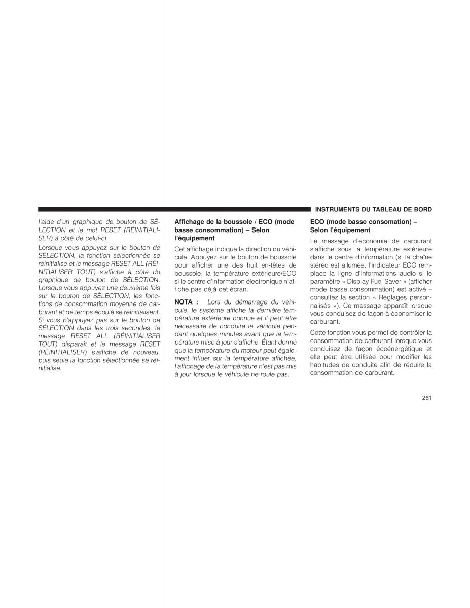 Jeep Wrangler JK manuel du proprietaire / page 263