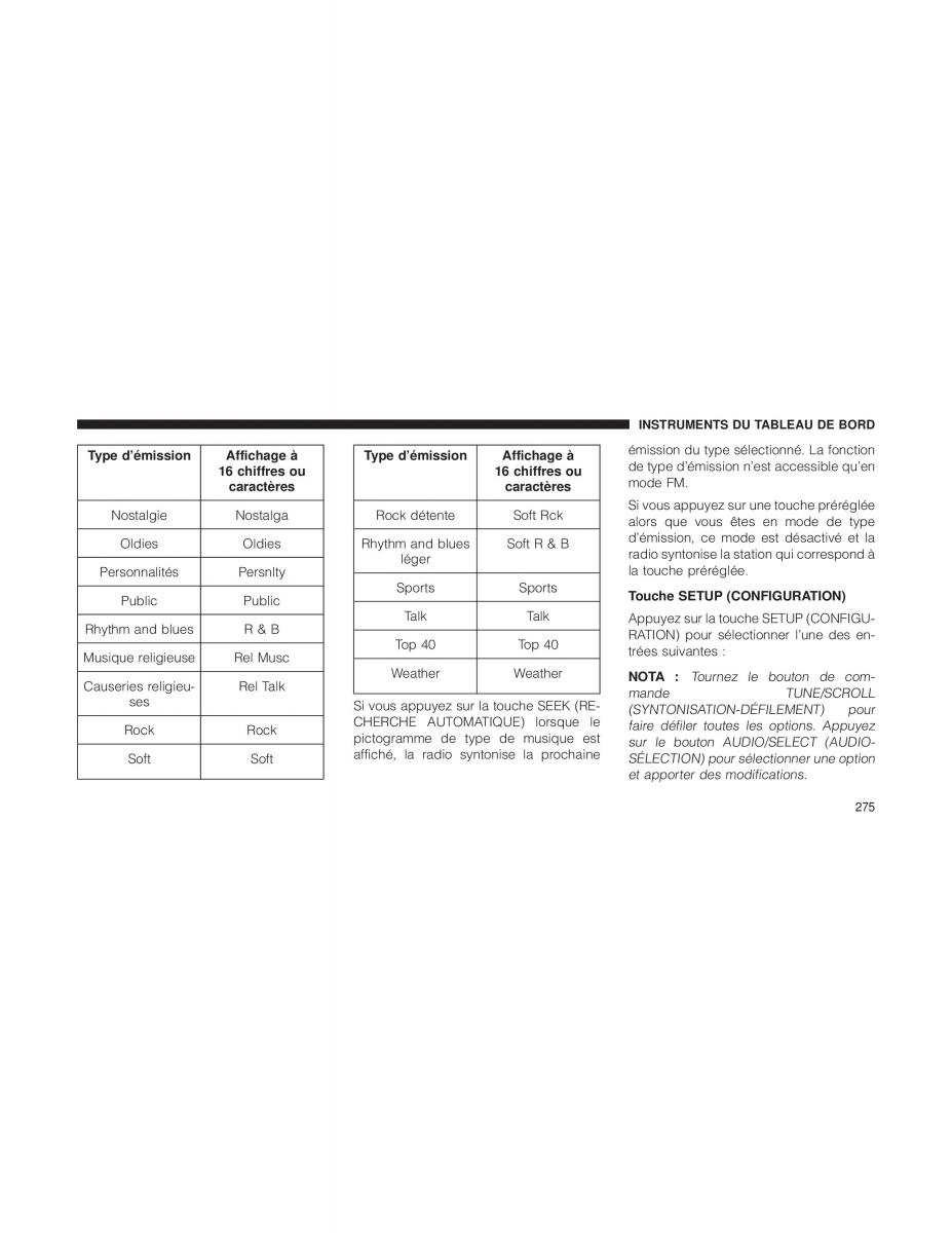 Jeep Wrangler JK manuel du proprietaire / page 277