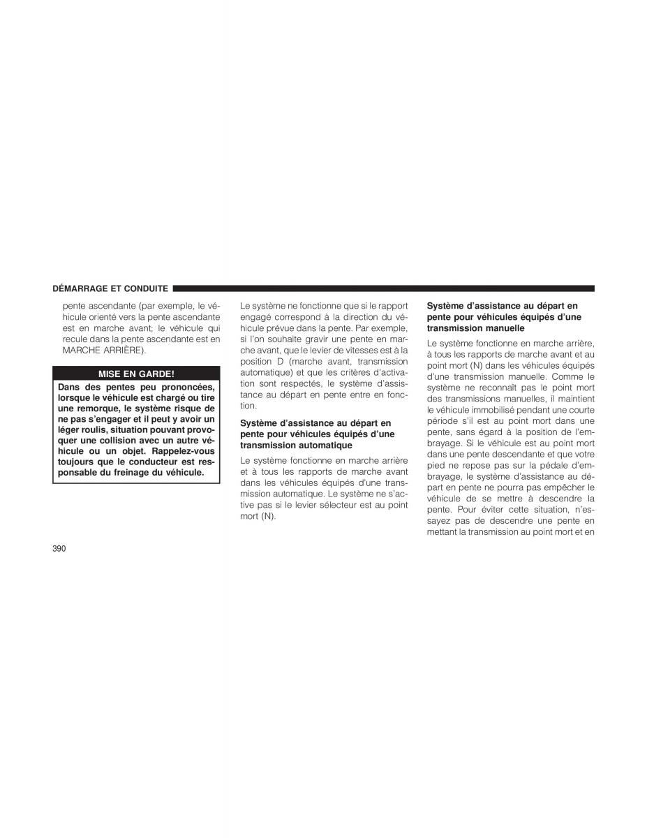 Jeep Wrangler JK manuel du proprietaire / page 392