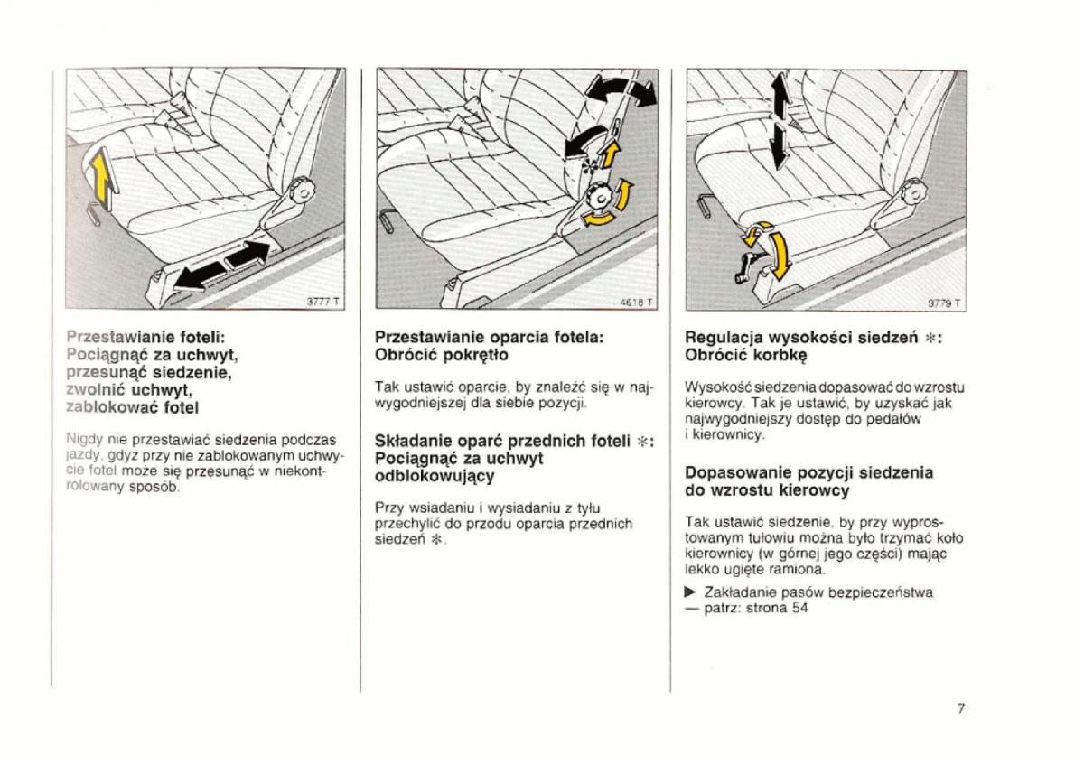 Opel astra I 1 F instrukcja obslugi / page 7