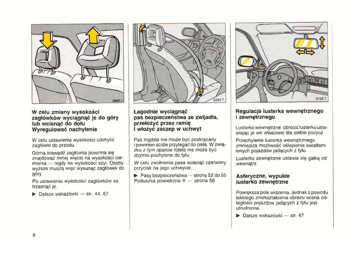 Opel astra I 1 F instrukcja obslugi / page 8