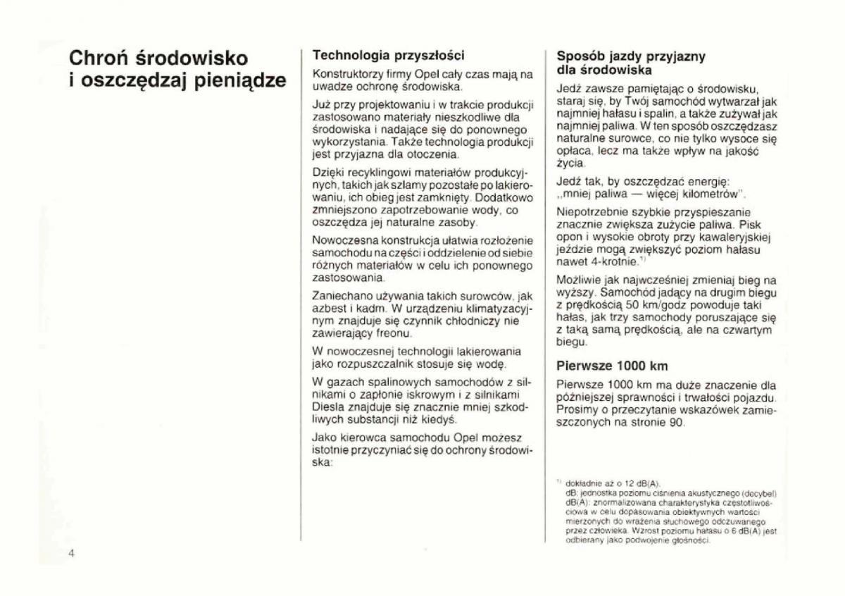 Opel astra I 1 F instrukcja obslugi / page 4