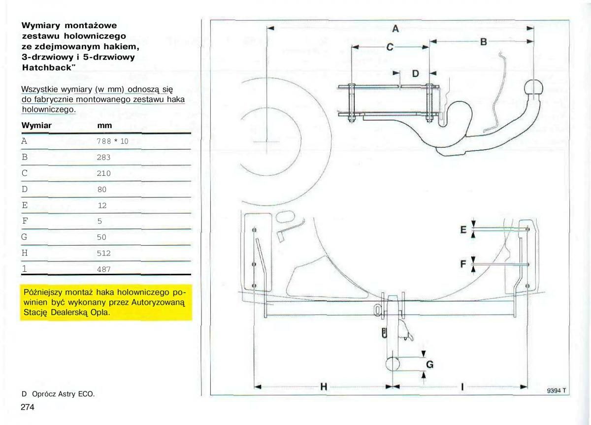 Opel Astra II 2 G instrukcja obslugi / page 275