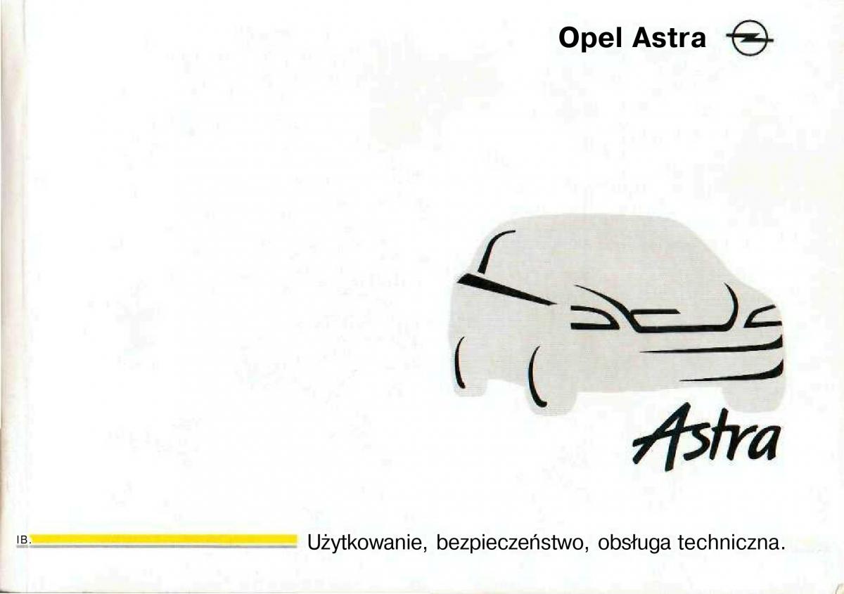 Opel Astra II 2 G instrukcja obslugi / page 1