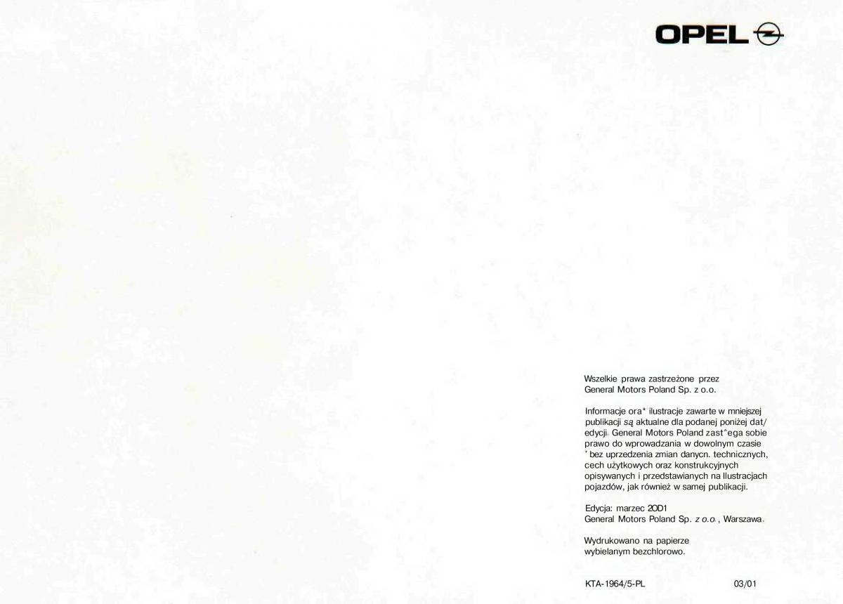 Opel Astra II 2 G instrukcja obslugi / page 285