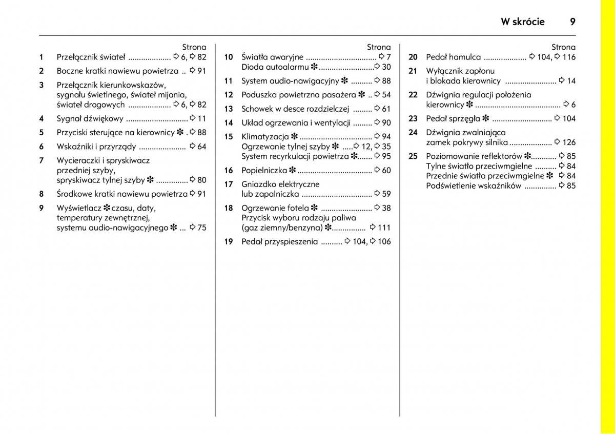 Opel Combo C instrukcja obslugi / page 13