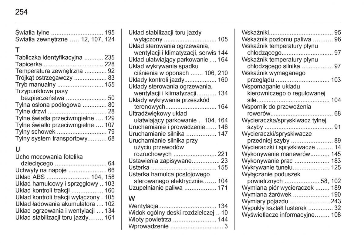 Opel Meriva B instrukcja obslugi / page 256