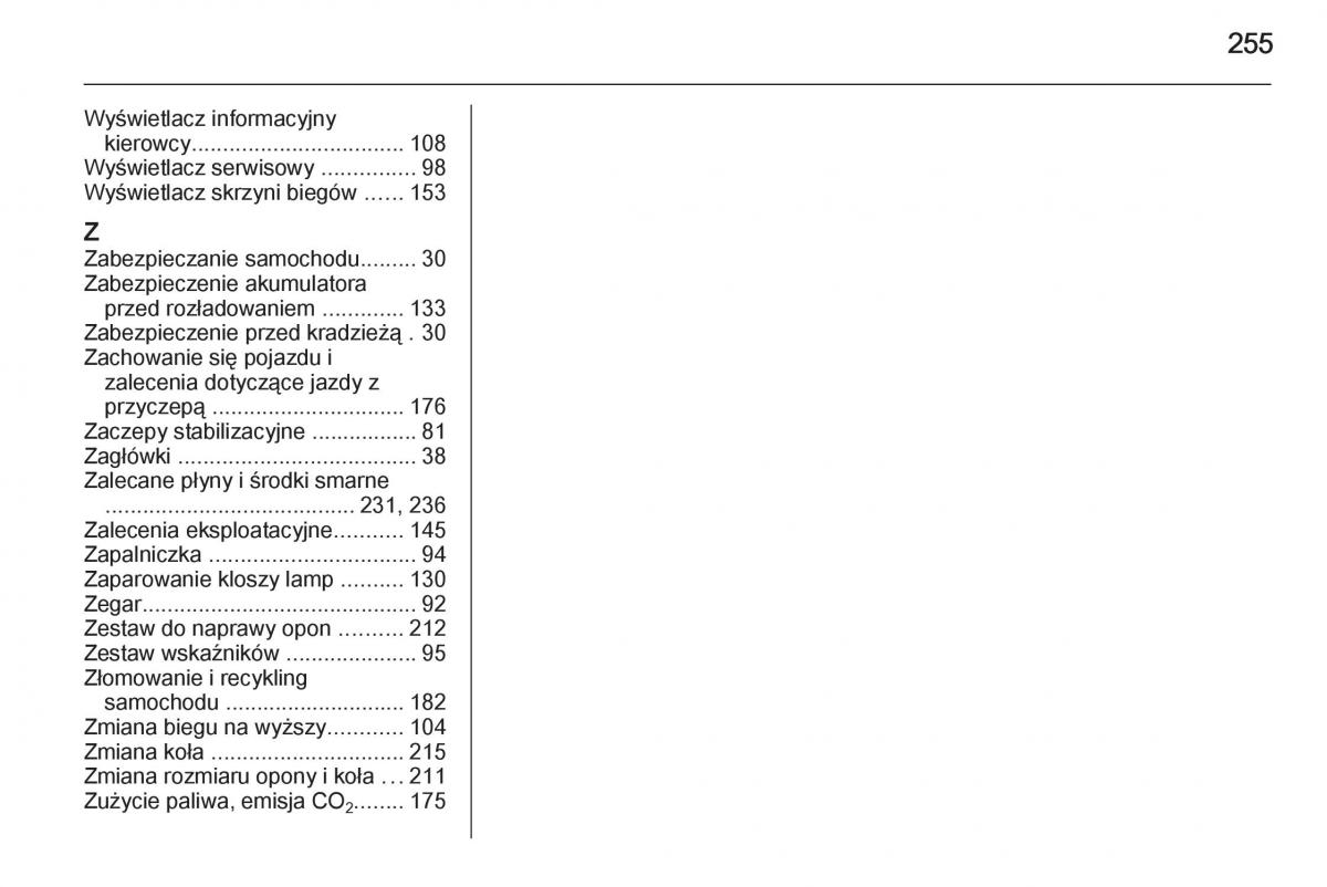 Opel Meriva B instrukcja obslugi / page 257