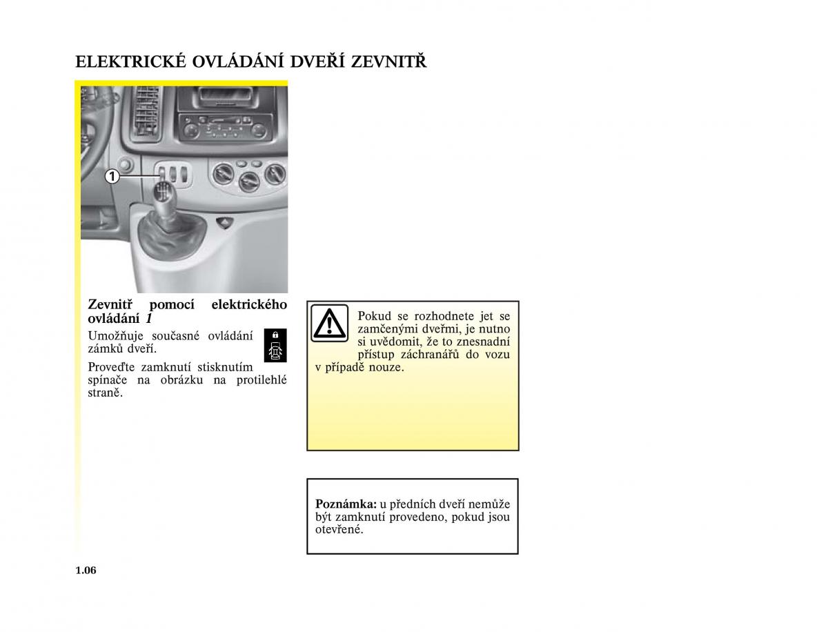 Renault Trafic II 2 navod k obsludze / page 12