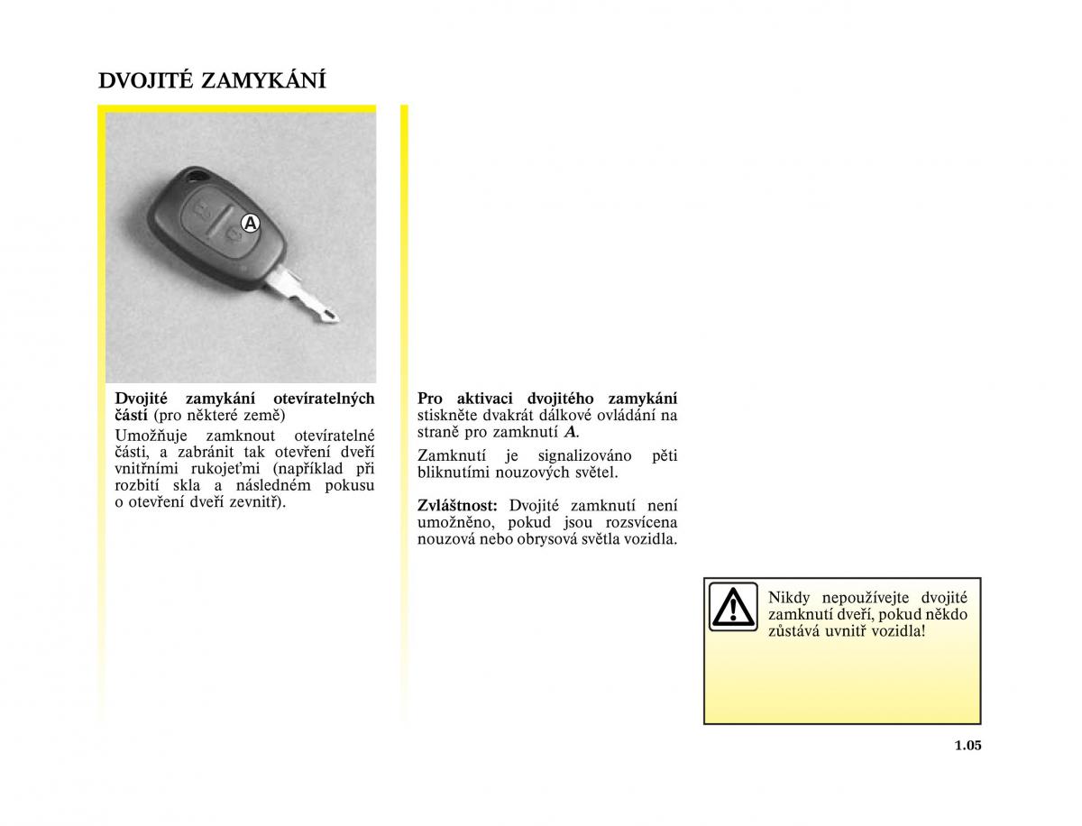 Renault Trafic II 2 navod k obsludze / page 11