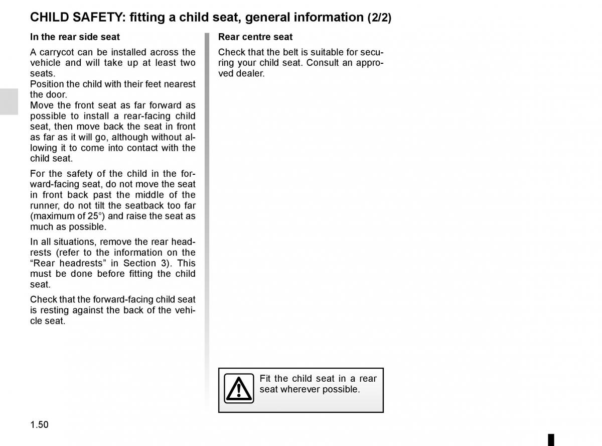 Renault Trafic III 3 owners manual / page 56