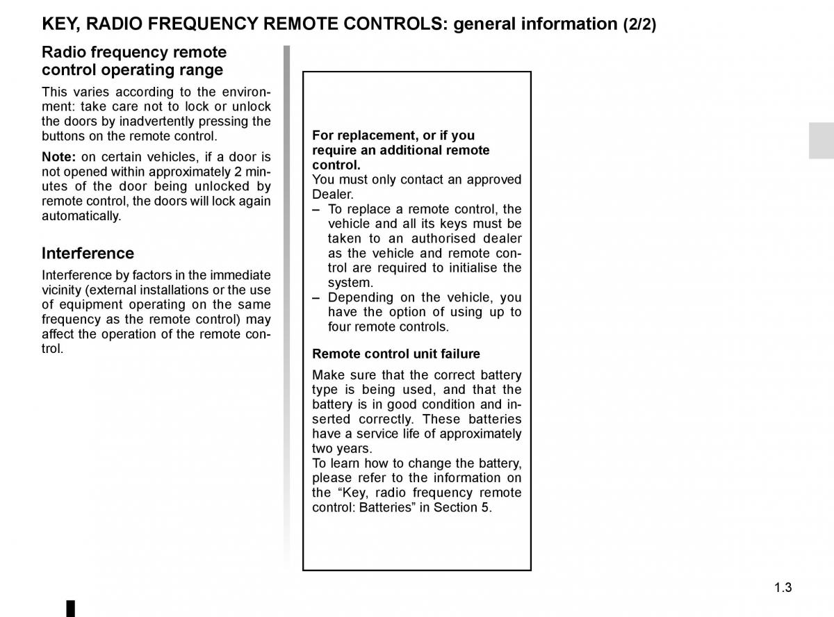 Renault Trafic III 3 owners manual / page 9