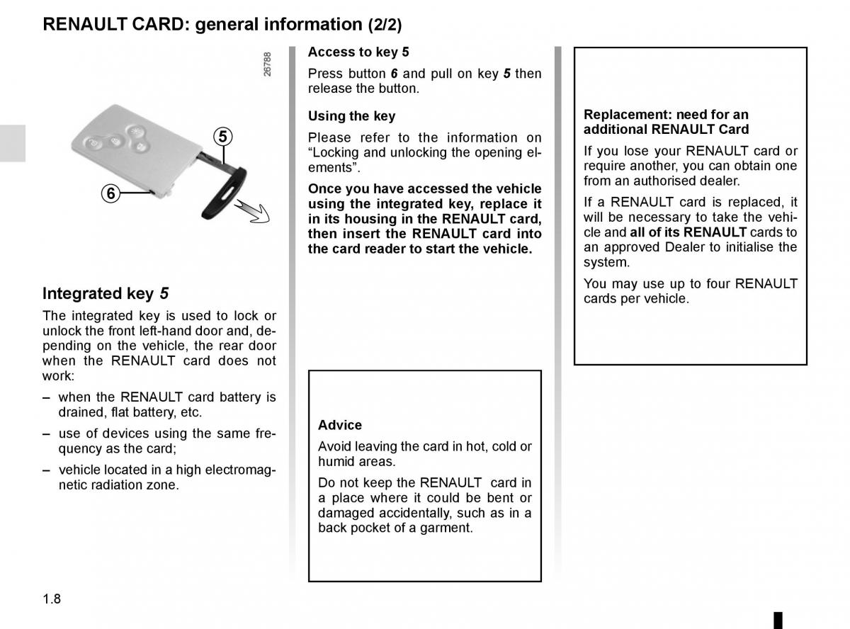 Renault Trafic III 3 owners manual / page 14