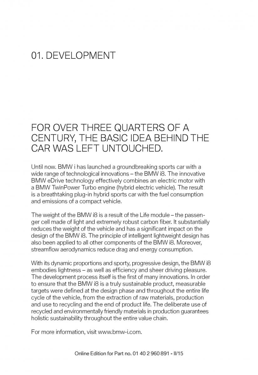 BMW i8 owners manual / page 6