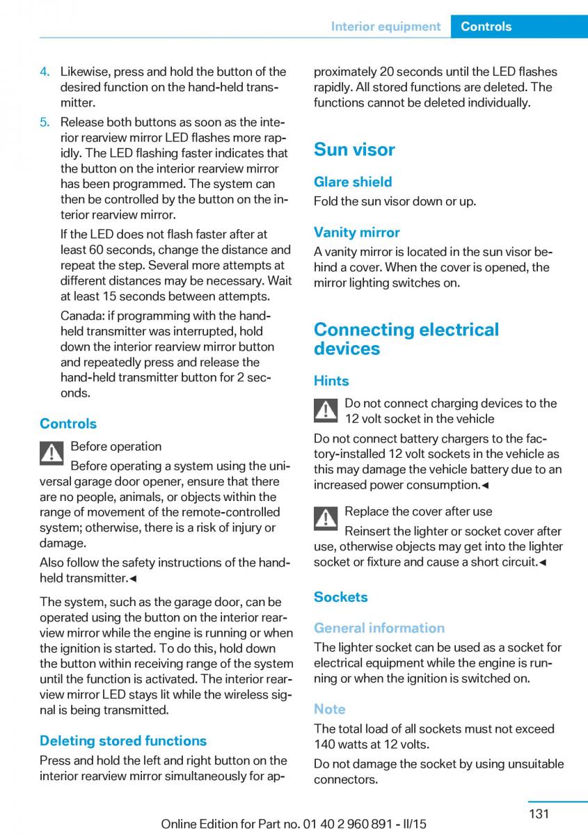 BMW i8 owners manual / page 147
