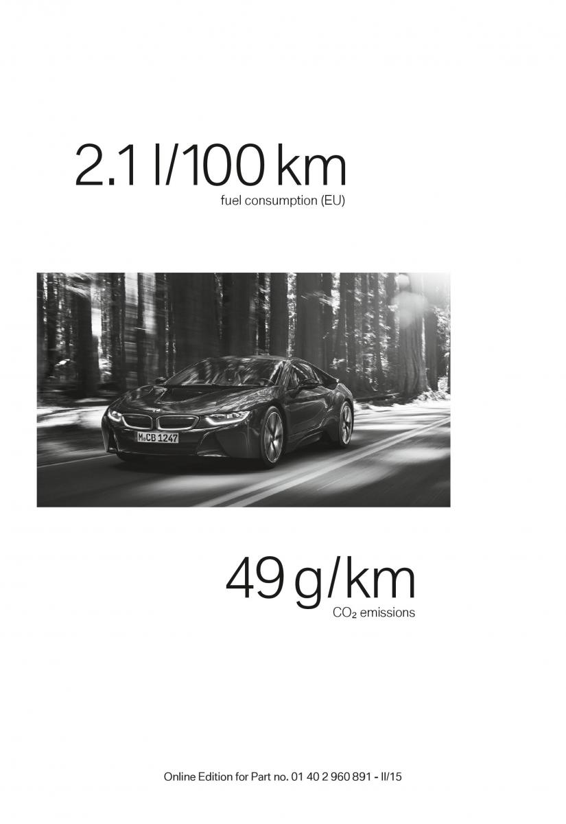 BMW i8 owners manual / page 11