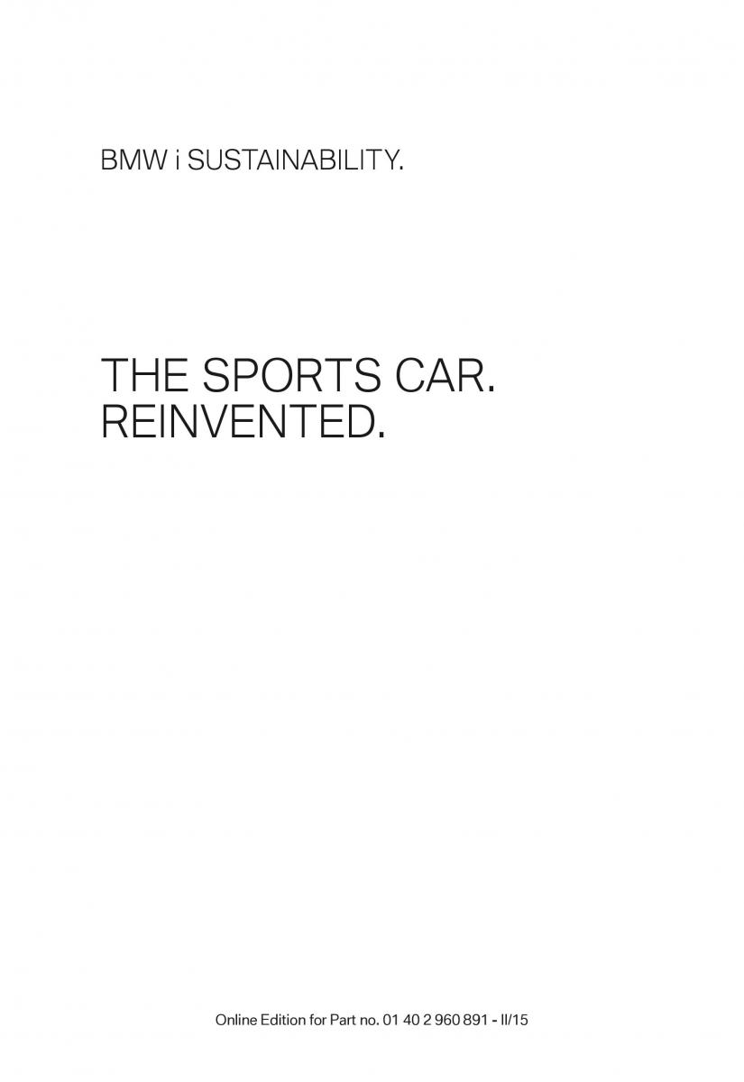 BMW i8 owners manual / page 3