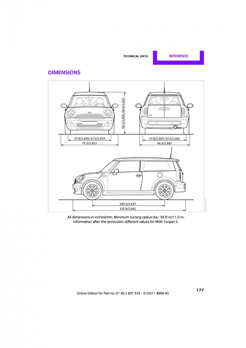 Mini Clubman owners manual / page 179