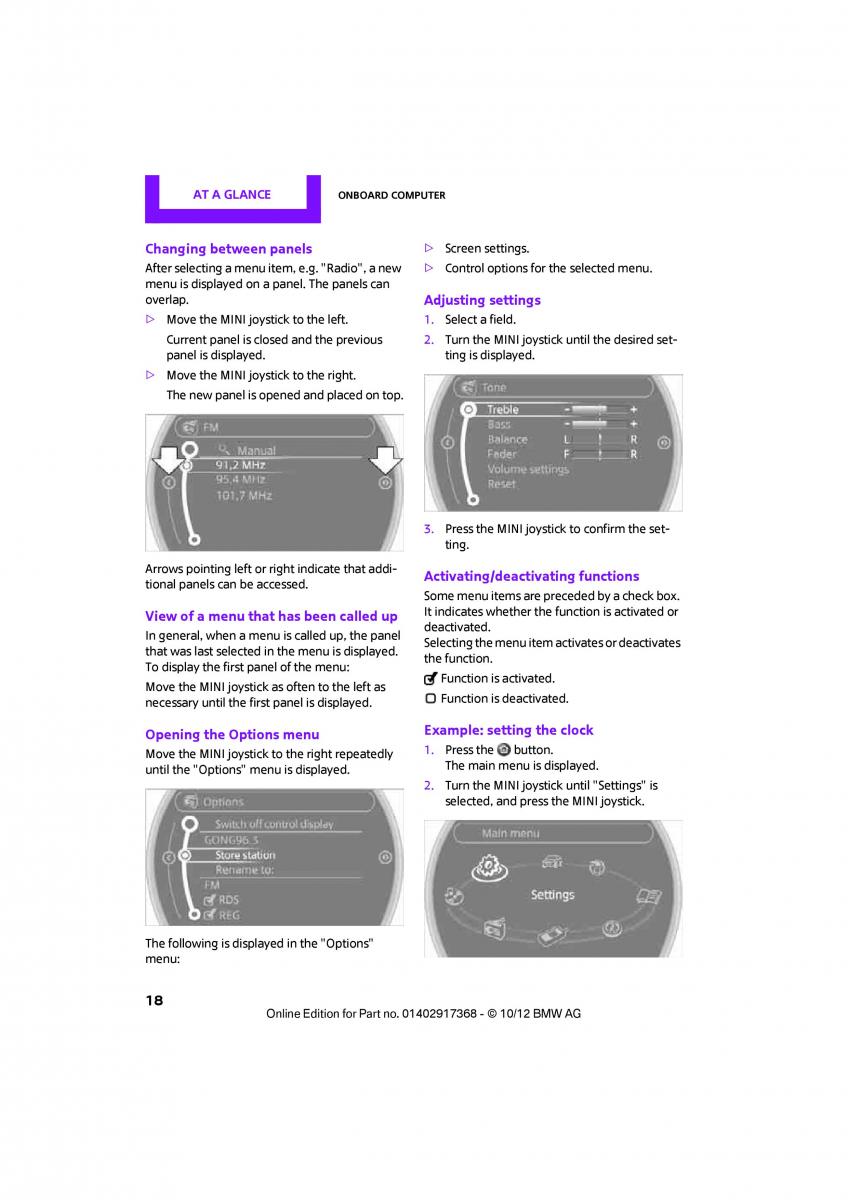 Mini Countryman owners manual / page 19