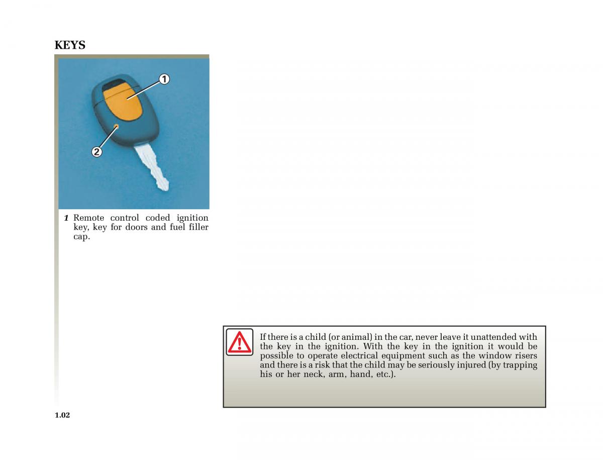 Renault Clio II 2 owners manual / page 10