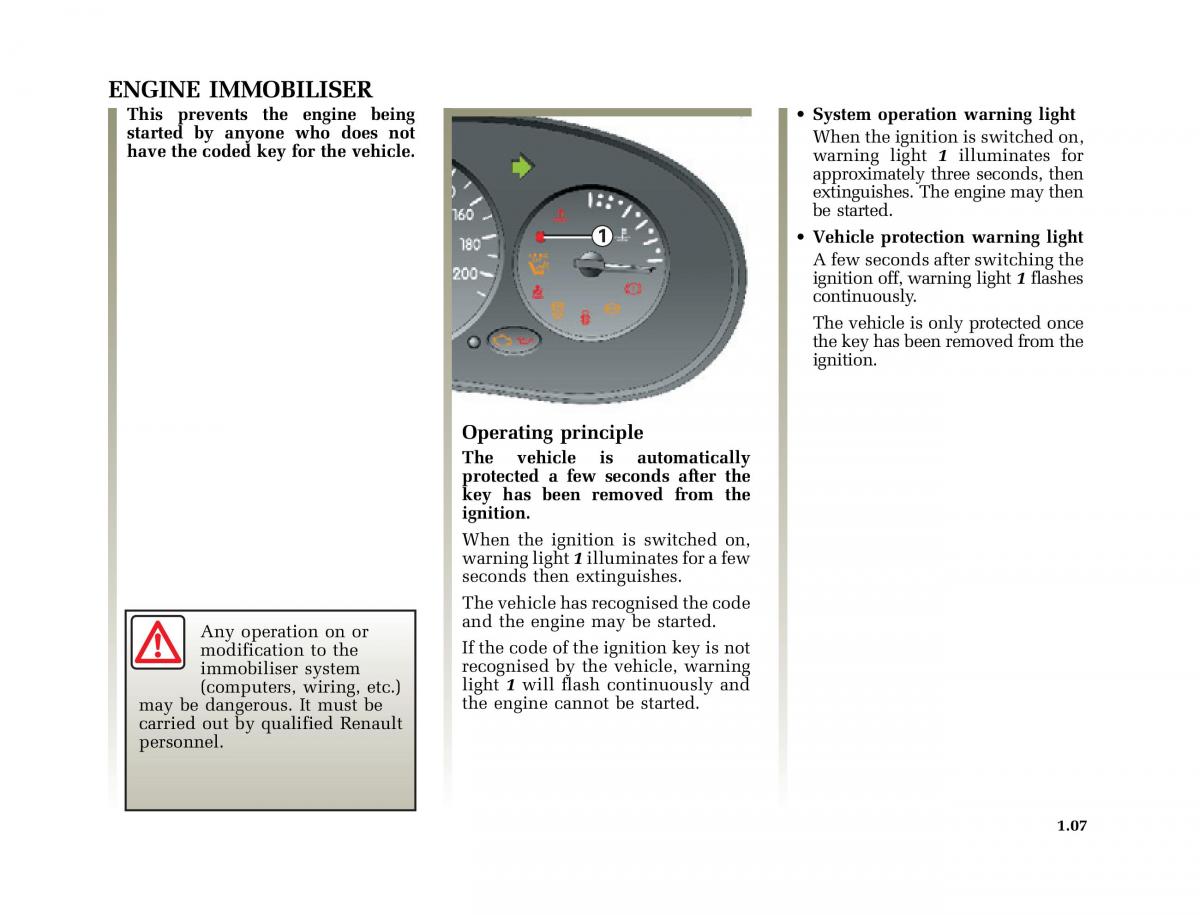 Renault Clio II 2 owners manual / page 15