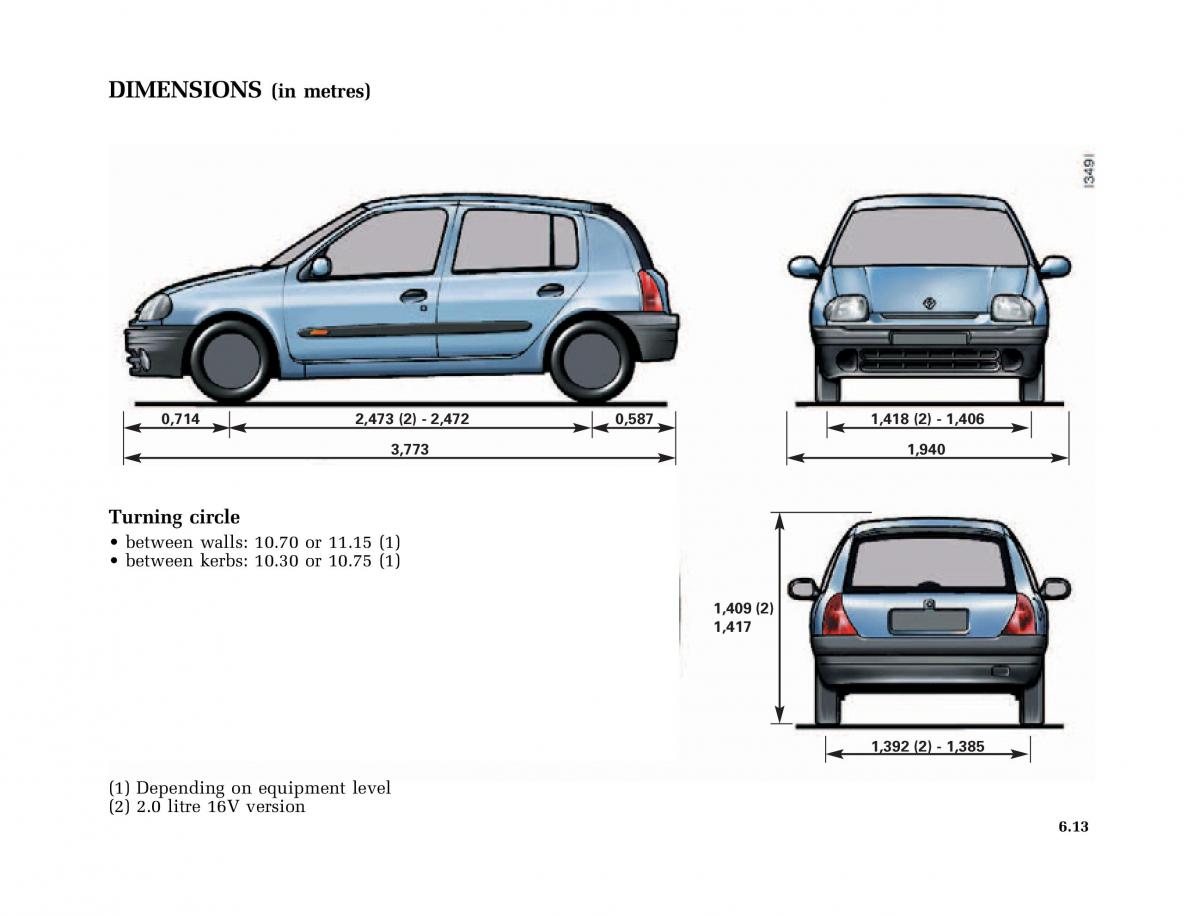 Renault Clio II 2 owners manual / page 177