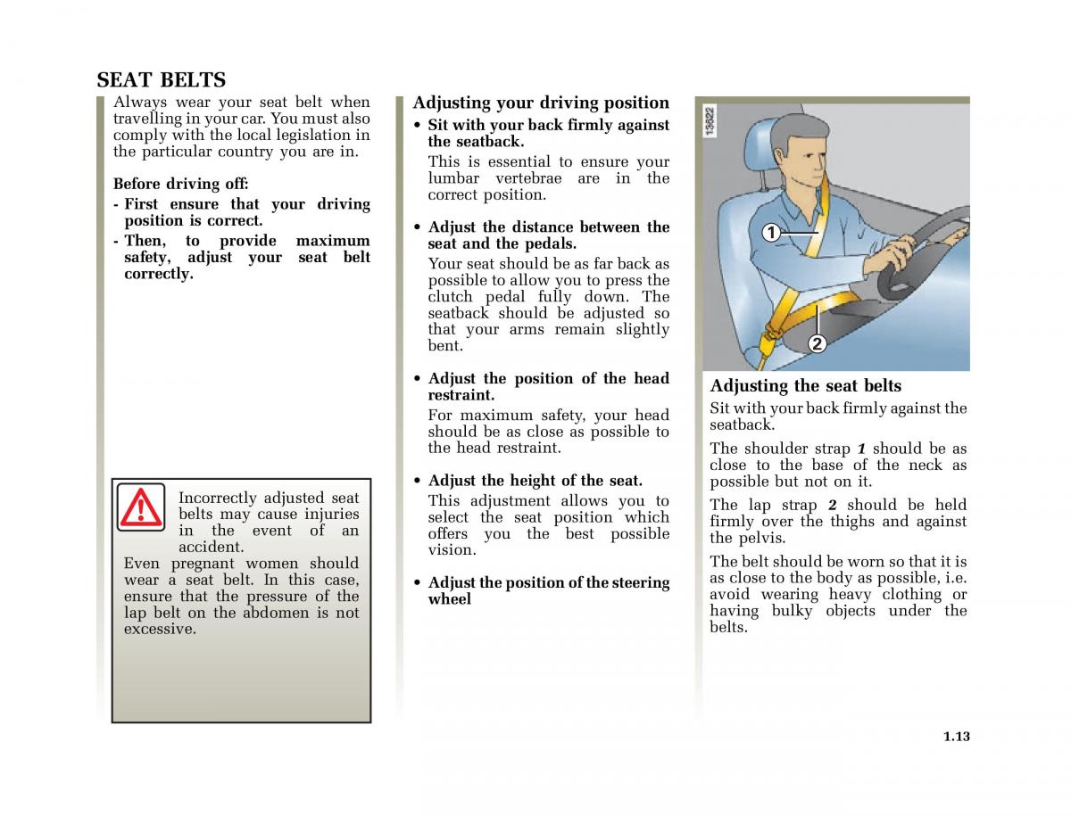 Renault Clio II 2 owners manual / page 21