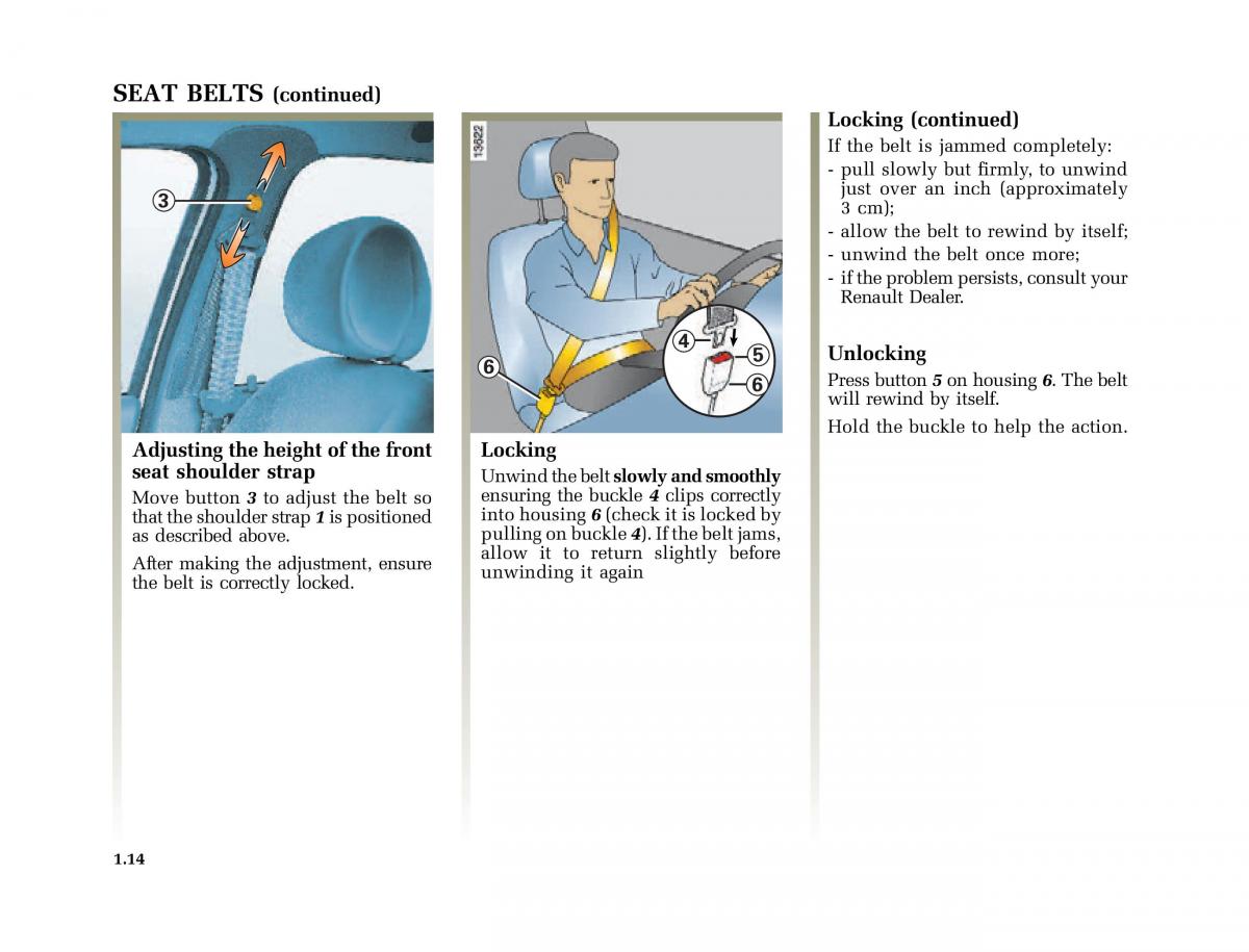 Renault Clio II 2 owners manual / page 22