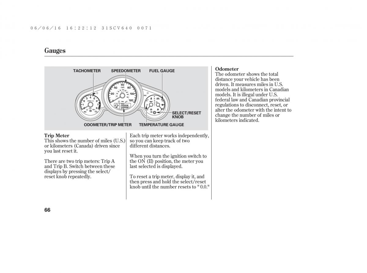 Honda Element owners manual / page 72
