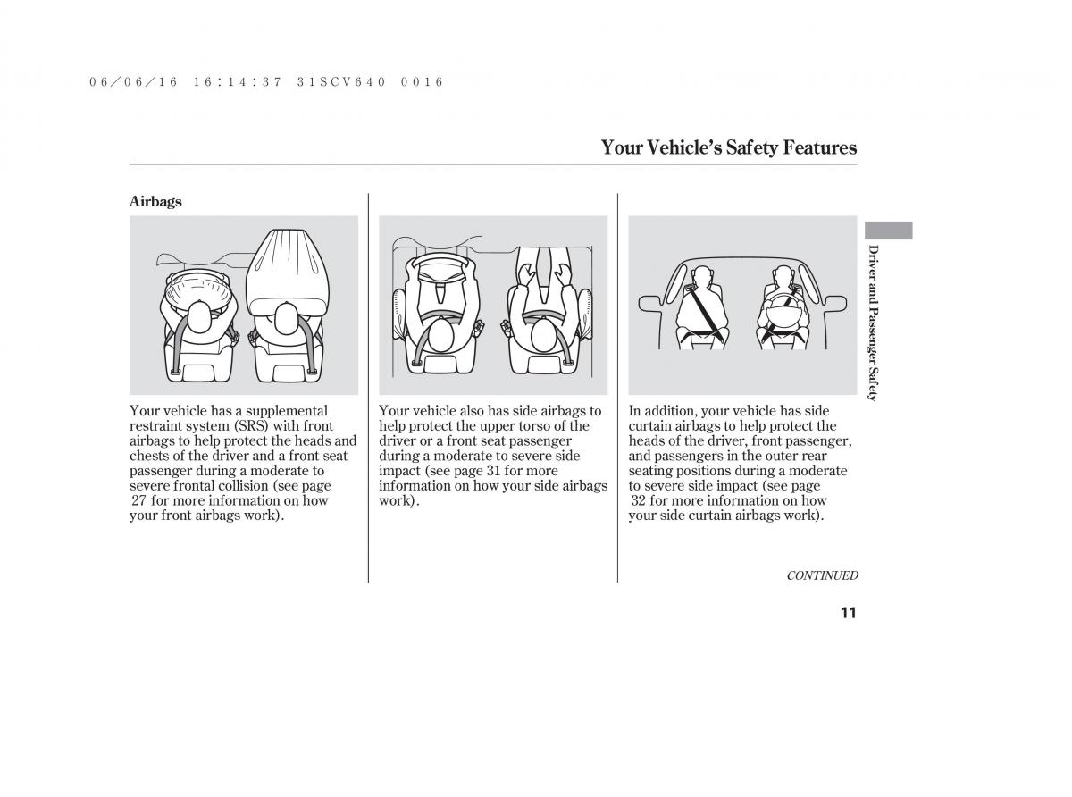 manual Honda Element Honda Element owners manual page 17 - pdf