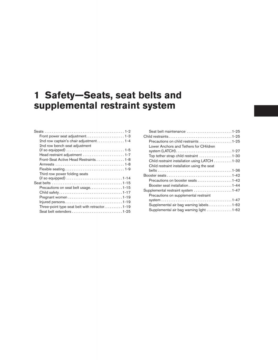 Infiniti QX56 QXII owners manual / page 17