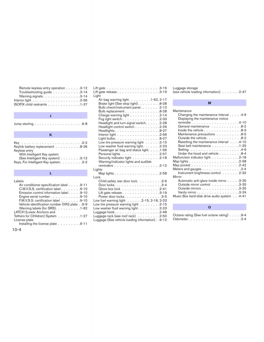 manual  Infiniti QX56 QXII owners manual / page 428