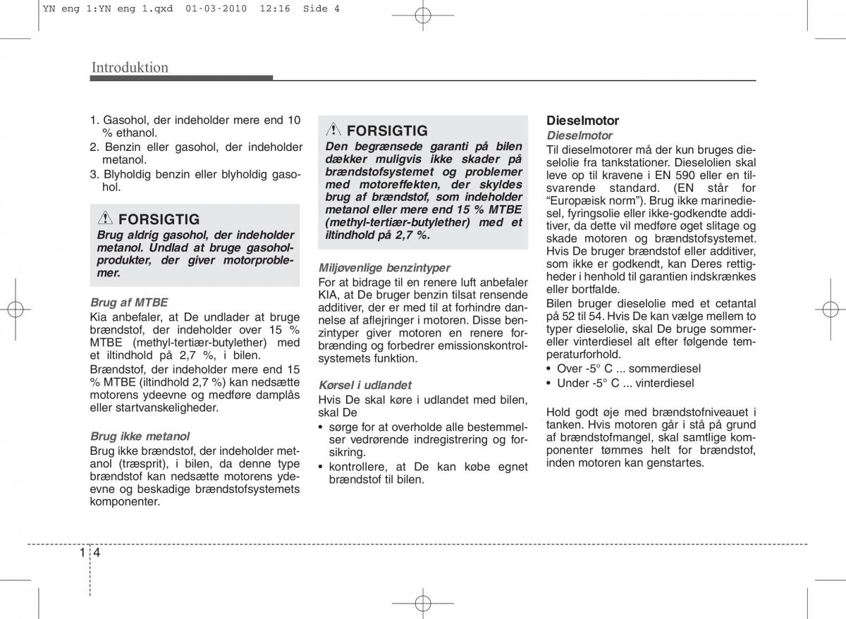 Kia Venga ejere handbog / page 8